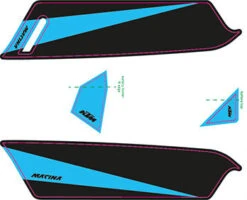 Aufkleber KTM Macina 2017 -Fahrradzubehör ktm 2017e bike aufkleber schwarz cyan matt