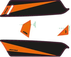 Aufkleber KTM Macina 2017 -Fahrradzubehör ktm 2017e bike aufkleber schwarz matt orange matt