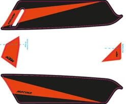 Aufkleber KTM Macina 2017 -Fahrradzubehör ktm 2017e bike aufkleber schwarz matt toxic orange
